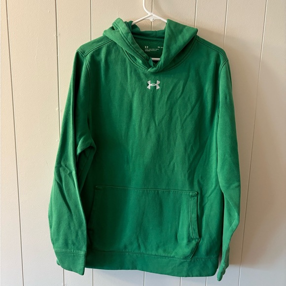 Under Armour Other - Under Armour Green Hoodie Sweatshirt with White Logo Mens medium